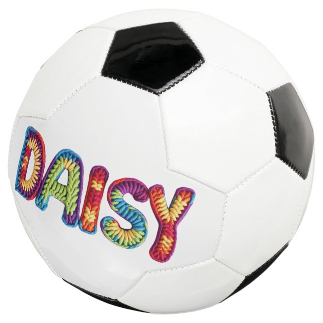 Daisy Name in Vibrant Crochet Pattern Football (Three Quarter)