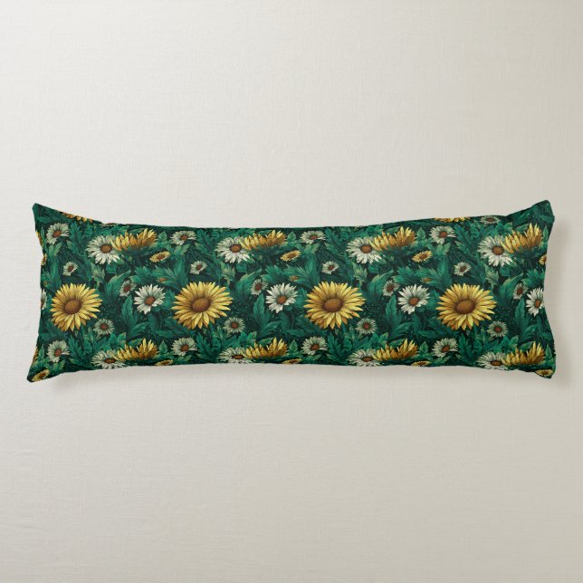 Daisy Nature Interior Decor Boho Sofa Body Cushion (Front)