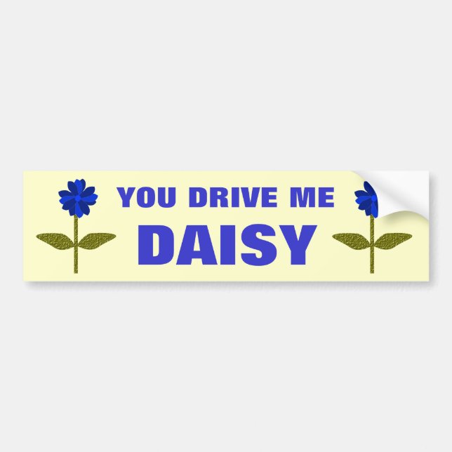 Daisy Ocean Blue Bumper Sticker (Front)