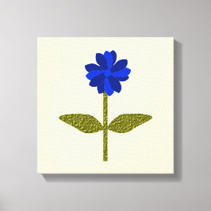 Daisy Ocean Blue Canvas Print