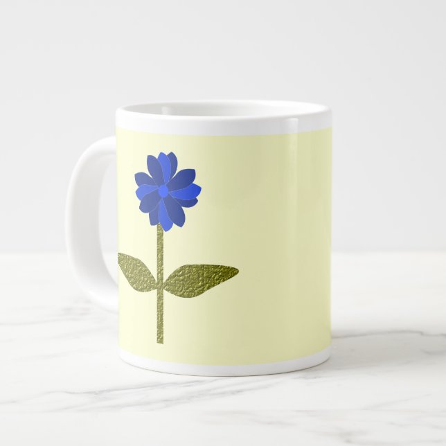 Daisy Ocean Blue Mug (Front Left)