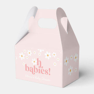 Daisy Oh Babies Pink Baby Shower Favour Box