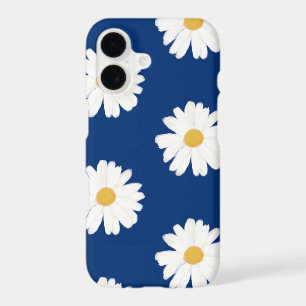 Daisy Oil Paint Style Flower Girly Blue