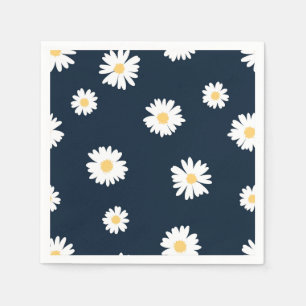Daisy On Blue Pattern Napkin
