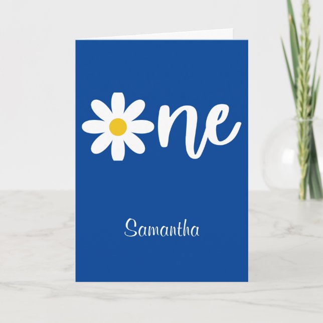 Daisy One 1st Birthday Card (Front)