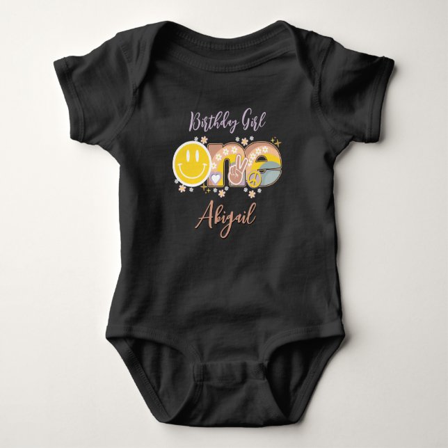 Daisy One birthday toddler tshirts (Front)