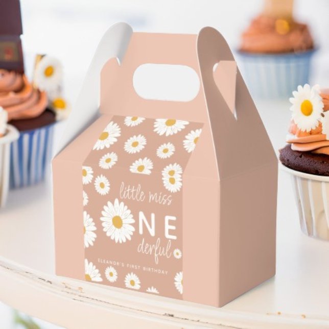 Daisy Onederful First Birthday Favour Gable Box (Creator Uploaded)