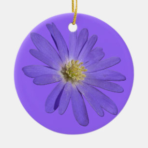 Daisy Ornament Purple Flowers Christmas Decoration