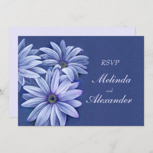 Daisy osteospermum wedding invitation RSVP