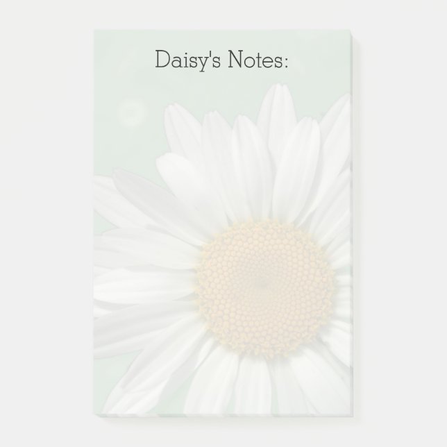 Daisy Over Green Post It Notes (Front)