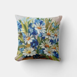 Daisy painting cushion