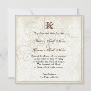 Daisy, Pansy, Rose n Butterfly, Wedding Invitation