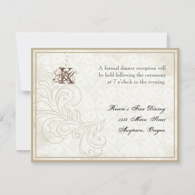 Daisy, Pansy, Rose n Butterfly - Wedding Reception Invitation (Front)