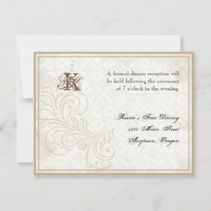 Daisy, Pansy, Rose n Butterfly - Wedding Reception Invitation