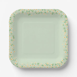 daisy paper plate