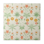 Daisy Pattern by William Morris  Tile<br><div class="desc">Please visit my store for more interesting design and more colour choice =>  zazzle.com/colorfulworld*</div>