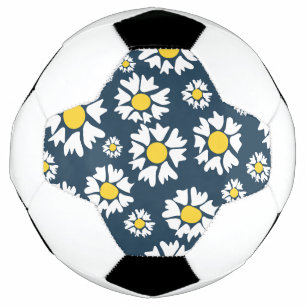Daisy Pattern, Floral Pattern, White Daisies Football
