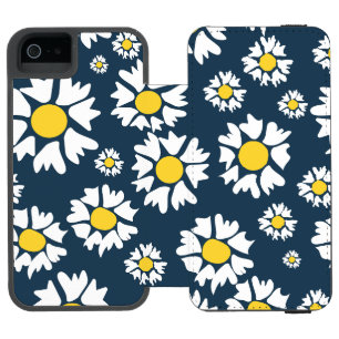 Daisy Pattern, Floral Pattern, White Daisies Incipio Watson™ iPhone 5 Wallet Case