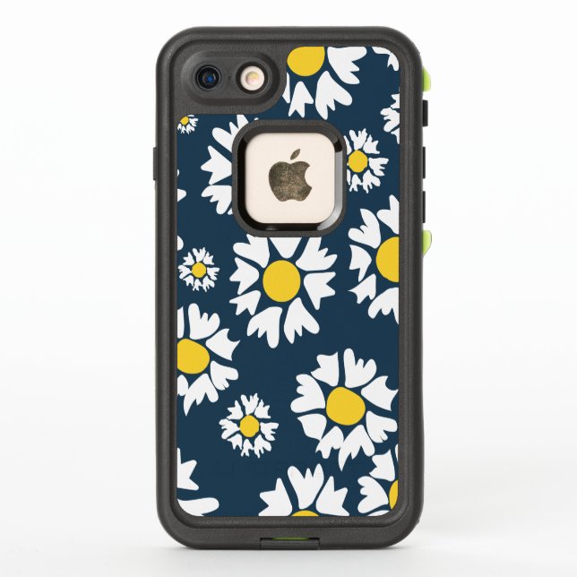 Daisy Pattern, Floral Pattern, White Daisies LifeProof iPhone Case (Back)