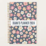 Daisy Pattern Flowers Blooms Floral Cute CUSTOM  Planner<br><div class="desc">Hello! I hope you like this original artwork design. Add your own text,  change the colours or fonts to personalise it. Check my shop for more designs. If you'd like something custom please let me know.</div>