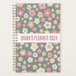 Daisy Pattern Flowers Blooms Floral Cute CUSTOM  Planner<br><div class="desc">Hello! I hope you like this original artwork design. Add your own text,  change the colours or fonts to personalise it. Check my shop for more designs. If you'd like something custom please let me know.</div>