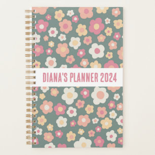 Daisy Pattern Flowers Blooms Floral Cute CUSTOM  Planner