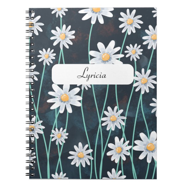 Daisy Pattern Notebook – Floral Design for Everyda (Front)