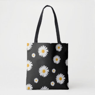 Daisy Pattern Print Tote Bag