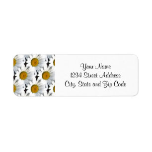 Daisy Pattern Return Address Label