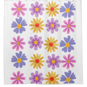Daisy Pattern Shower Curtain