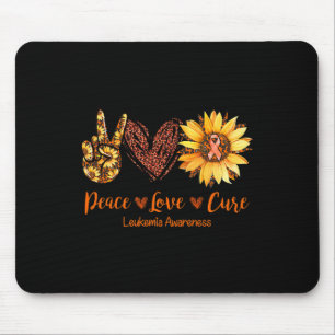 Daisy Peace Love Cure Leukaemia Awareness Gift  Mouse Mat