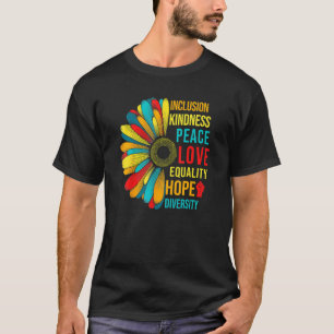 Daisy Peace Love Equality Diversity Human Rights L T-Shirt