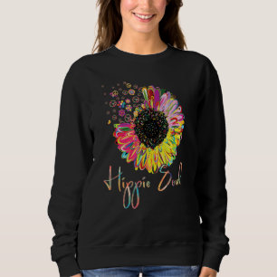 Daisy Peace Sign Love Hippie Soul Flower 60s 70s Sweatshirt