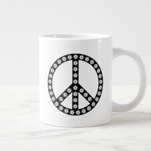 Daisy Peace Symbol Large Coffee Mug