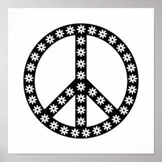 Daisy Peace Symbol Poster