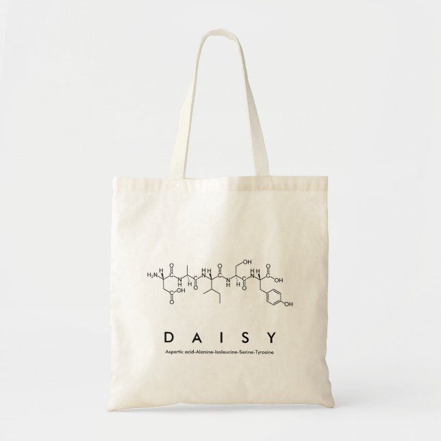 Daisy peptide name bag (Front)