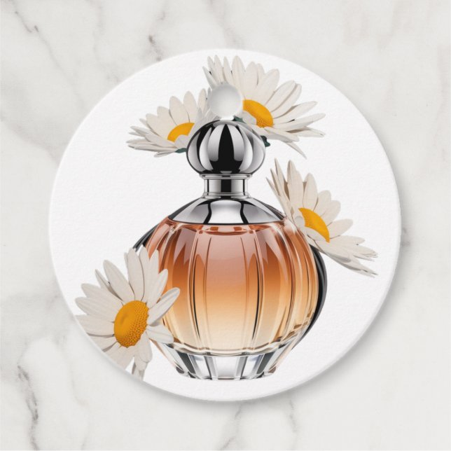 Daisy Perfume Bottle  Favour Tags (Front)