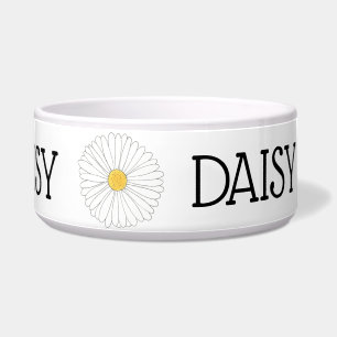 Daisy Personalised Dog White Yellow Daisies Flower