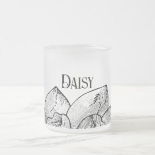 Daisy Personalised Frosted Glass Mug 