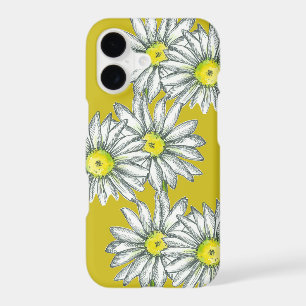 Daisy Phone Case Mustard Yellow Floral Art