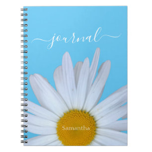 Daisy Photo Blue Journal Spiral Photo Notebook