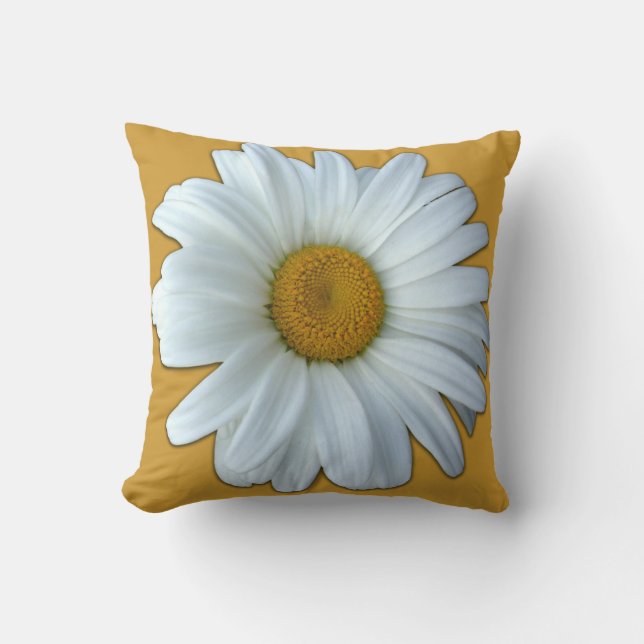 Daisy Pillows Blue Daisies Pillows Flower Decor (Front)