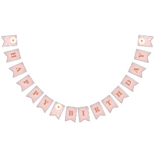 Daisy Pink Any Age Birthday Bunting