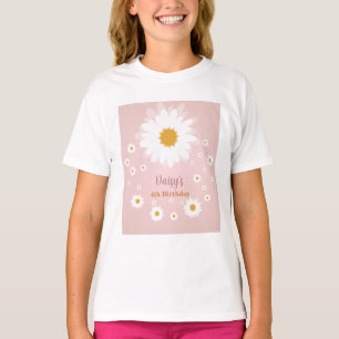 Daisy Pink Any Age Birthday T-Shirt