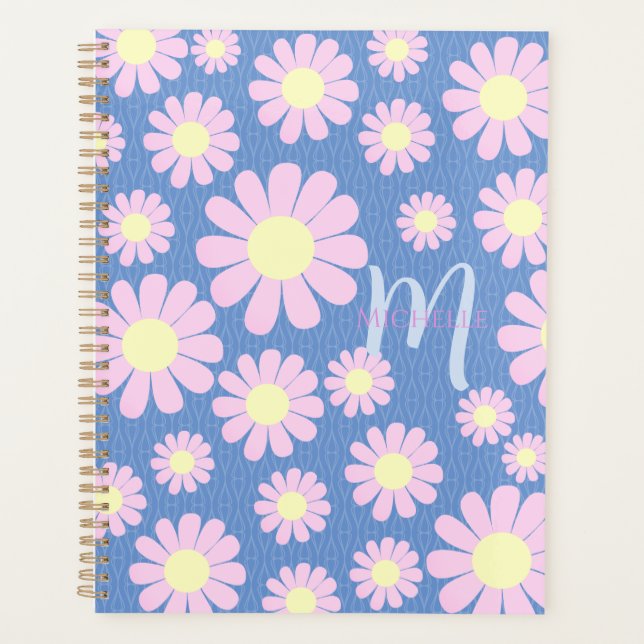 Daisy Pink Blue Planner (Front)