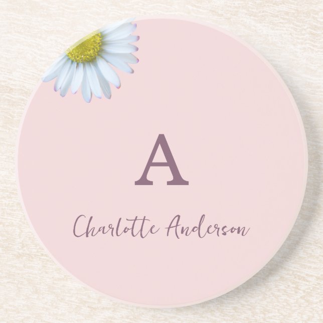 Daisy Pink Coaster (Front)