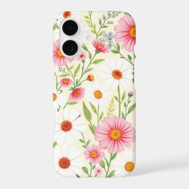 Daisy & Pink Floral Pattern Phone Case  (Back)
