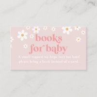 Daisy Pink Retro Baby Shower Books for Baby