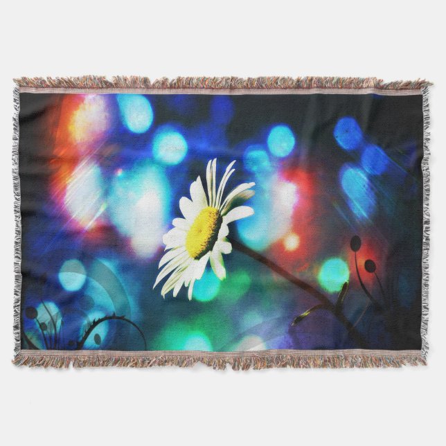 Daisy Pop Art Throw Blanket (Front)