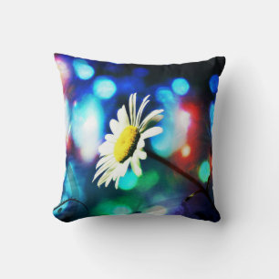 Daisy Pop Art Throw Pillow